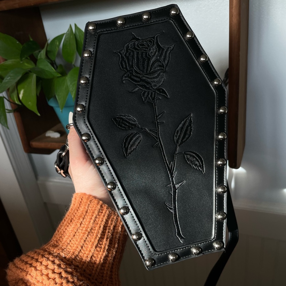 DOLLS KILL - Widow - Rose Resurrection Coffin Backpack or Purse